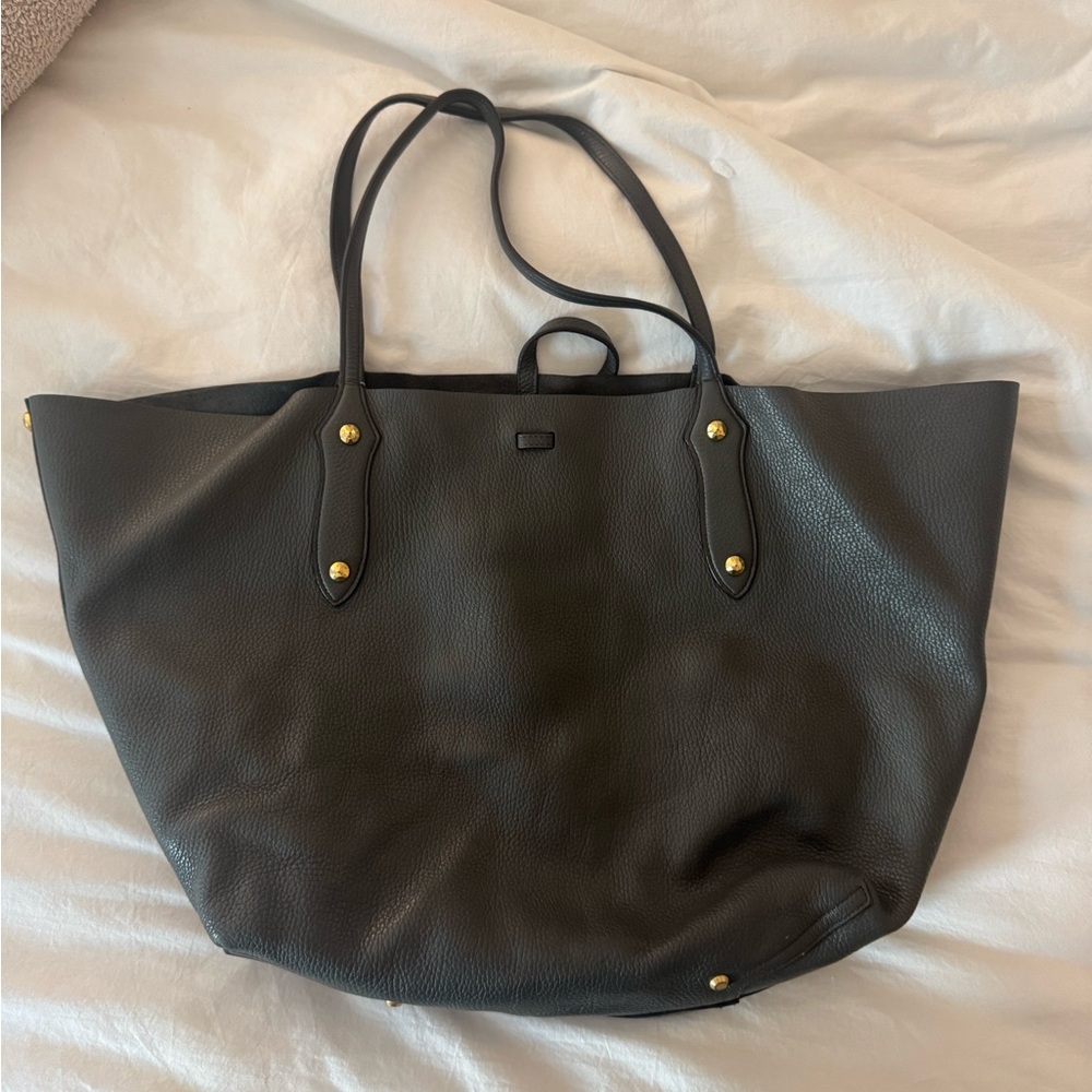 Annabel Ingall leather Tote - Dark Grey